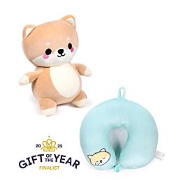 Almohada de Viaje y Peluche 2 en 1 Swapseazzz Perro Shiba Inu Adoramals 