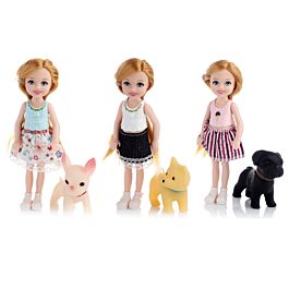 Set de Juguete Muñeca Sally con Perro y Accesorios