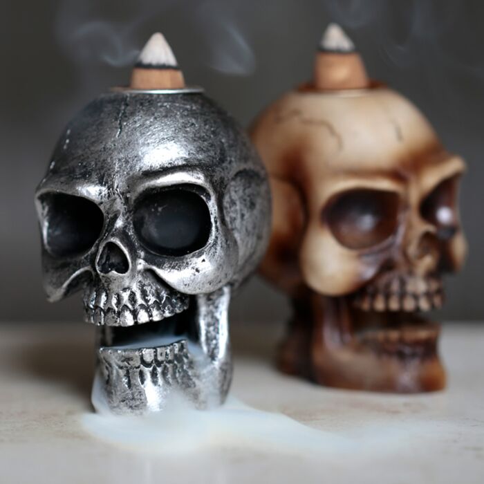 Quemador de Incienso de Reflujo Calavera