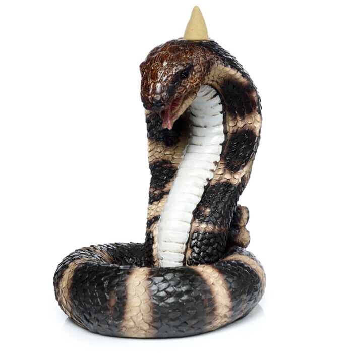 Quemador de Incienso de Reflujo Serpiente Cobra Enrollada