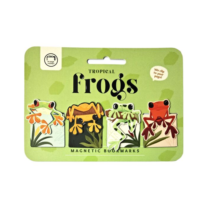 Set de Marcapáginas Magnéticos Ranas Tropicales