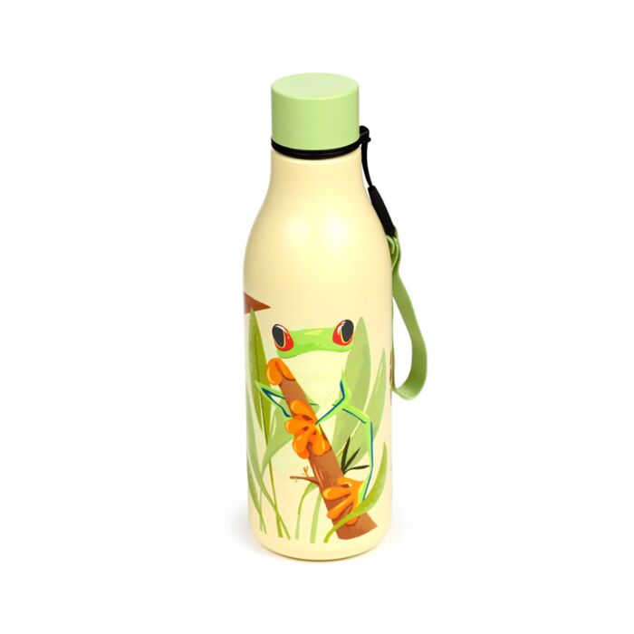 Botella Térmica de Acero Inoxidable Rana de Árbol Tropical 500ml