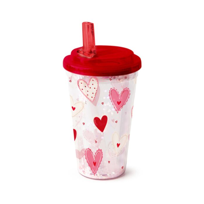 Vaso de Plástico Inastillable Corazones Amore