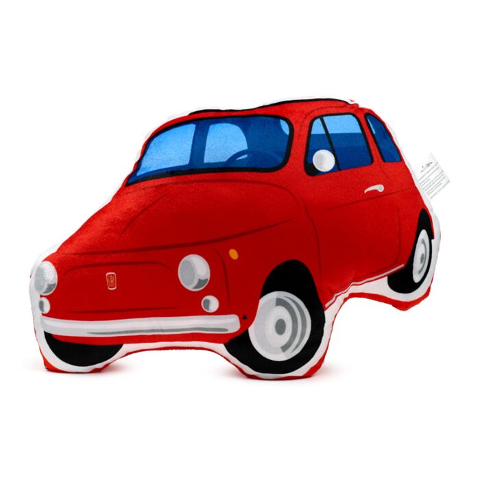 Cojín de Peluche con Forma de Coche Fiat 500 Rojo
