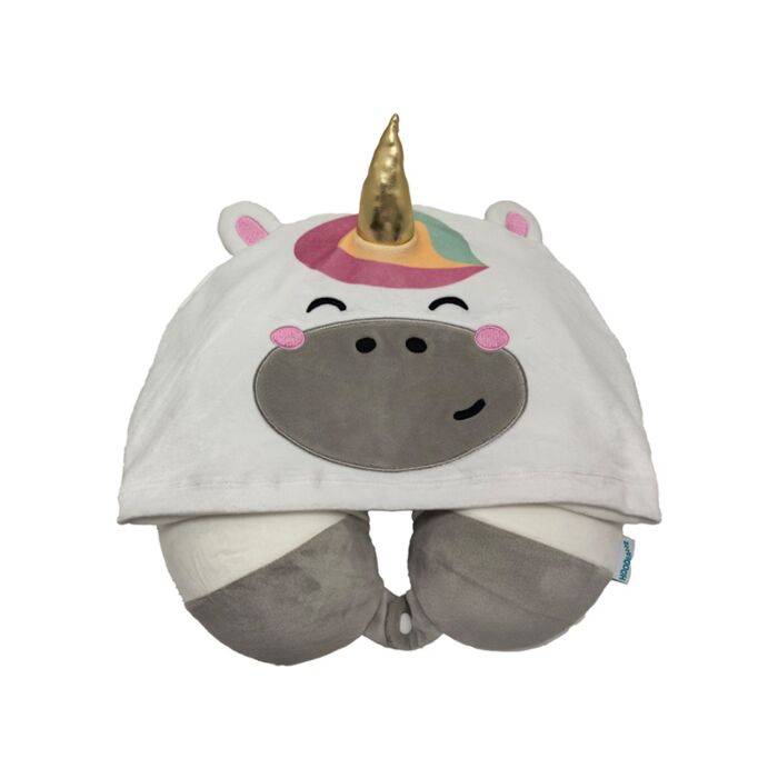 Almohada de Viaje con Memoria y Capucha Hoodeazzz Astra El Unicornio