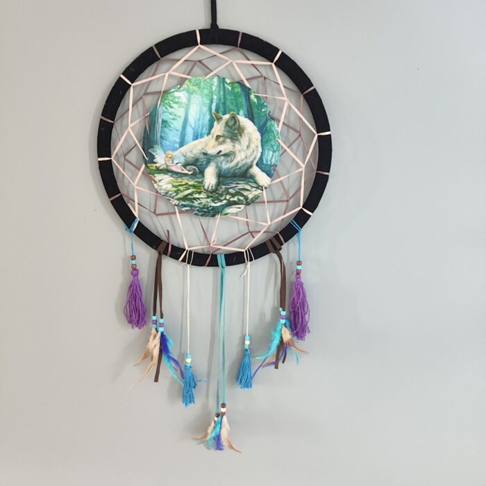 Atrapasueños Cuentos de Hadas Lobo y Hada de Lisa Parker 33cm