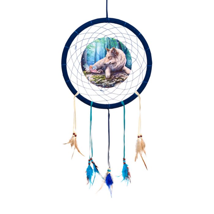 Atrapasueños Cuentos de Hadas Lobo y Hada de Lisa Parker 33cm