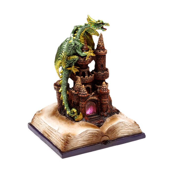 Figura de Dragón con Luz LED Dragón Tierra Leyendas Oscuras Castillo Encantado