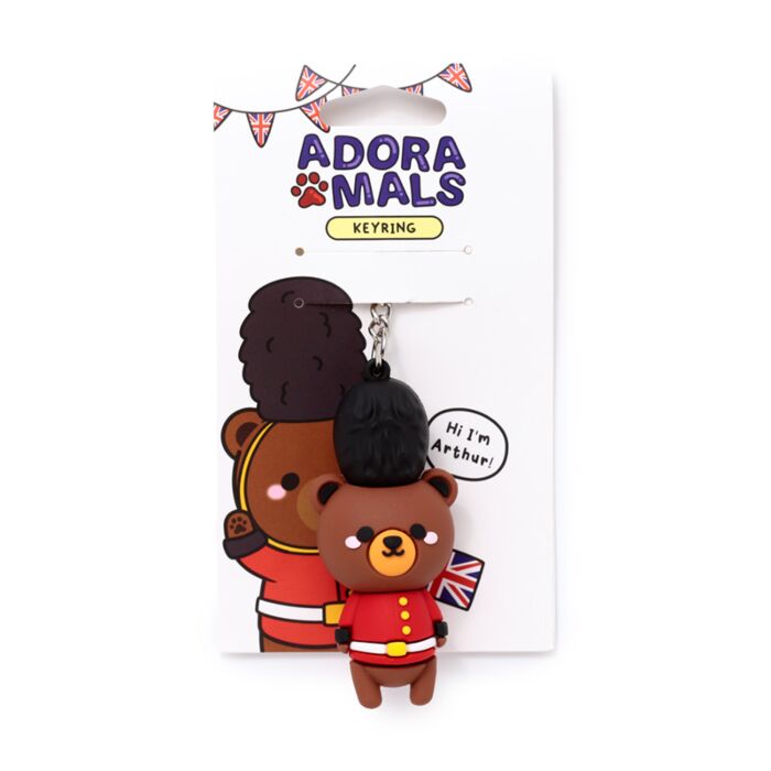 Llavero 3D de PVC El Oso Arthur Guardia Real de Londres