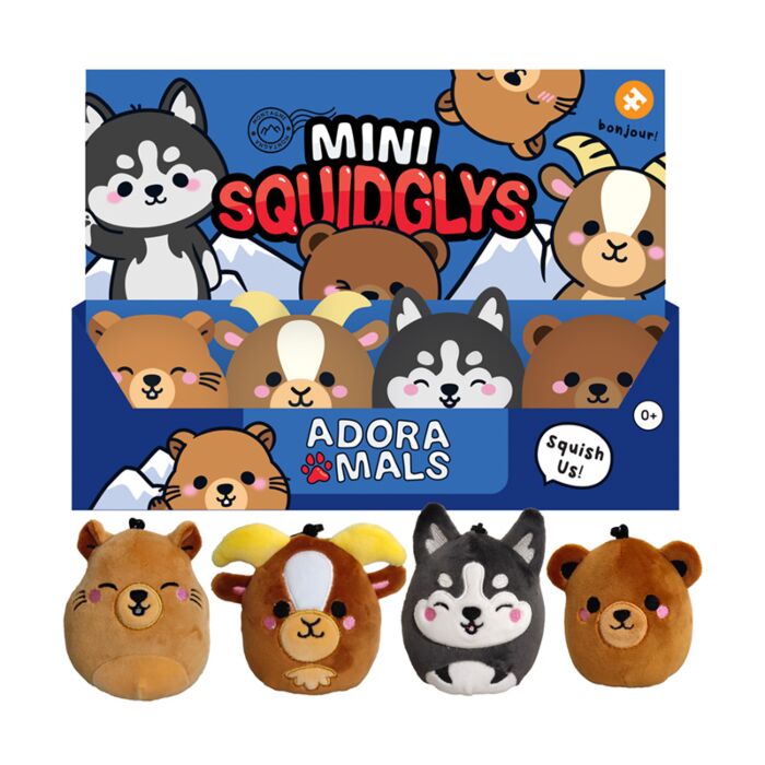 Llavero de Peluche Mini Squidglys Animales de Montaña Adoramals  