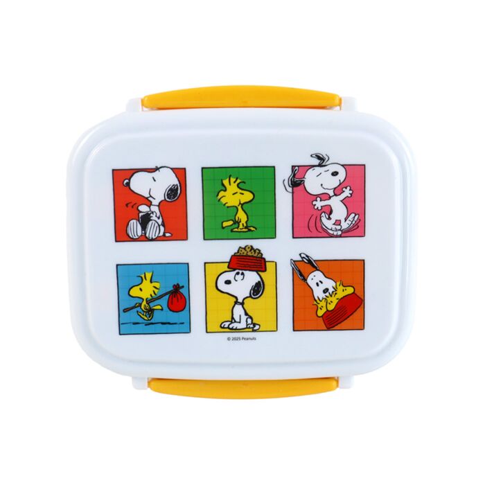 Fiambrera Táper Bento con Cierre en Click y Cubiertos Peanuts Snoopy & Woodstock