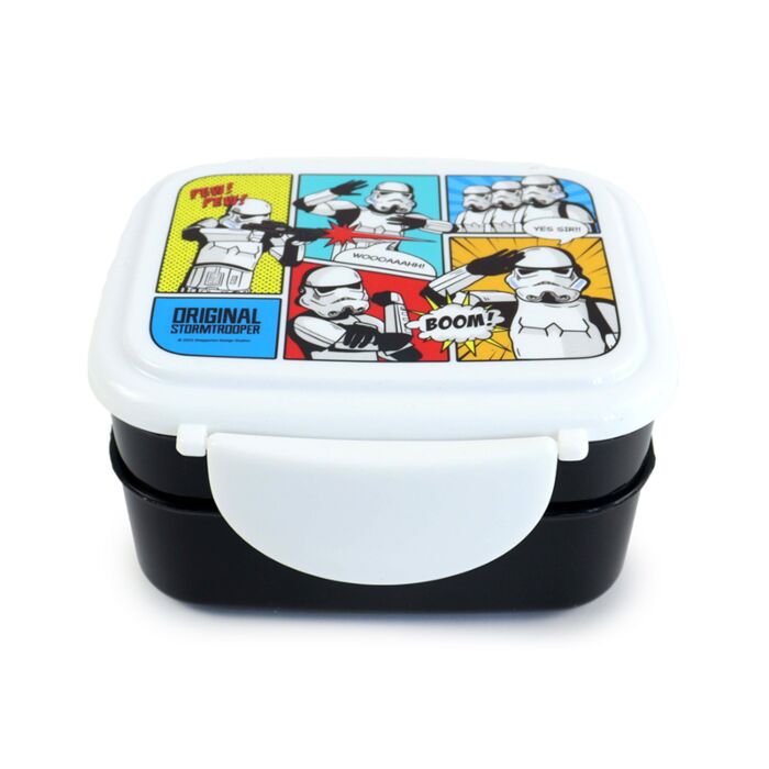 Fiambrera Táper Bento con Cierre en Click y Cubiertos Soldado Imperial Stormtrooper