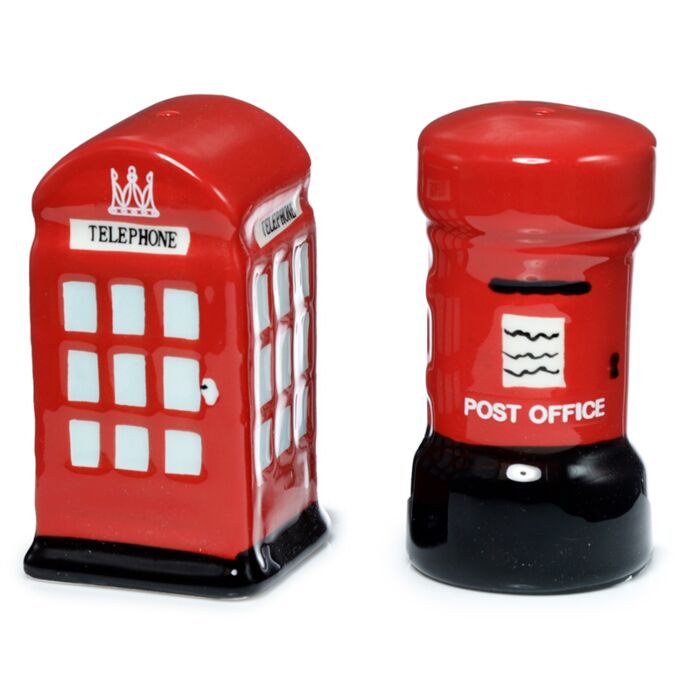Set de Salero y Pimentero de Cerámica Cabina y Buzón Londres