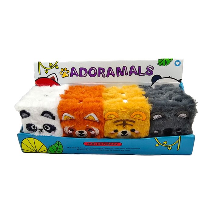 Mini Bloc de Notas de Peluche Adoramals Salvajes Adoramals