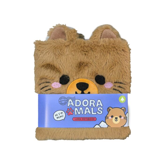 Libreta Peluda A5 a Rayas La Marmota Mimi Adoramals 