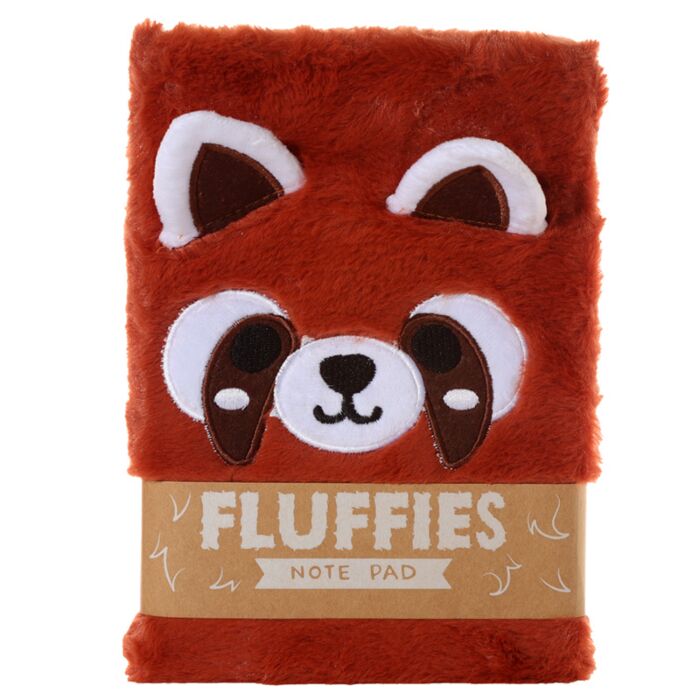 Libreta Peluda - Panda Rojo Animales Adorables Adoramals - Tamaño A5