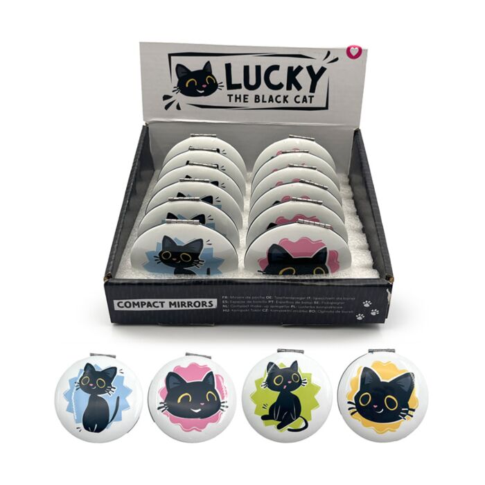 Espejo de Bolsillo Lucky El Gato Negro 