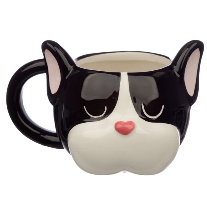 Taza de Cerámica 3D con Forma Bulldog Perros Dog Squad