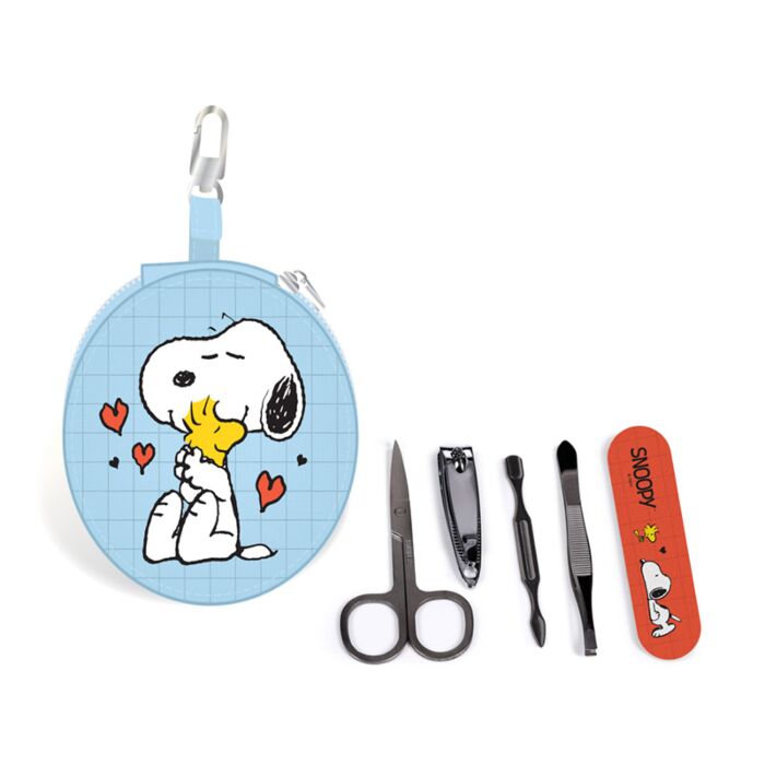 Set de Manicura Redondo de 5 Piezas Peanuts Snoopy & Woodstock 