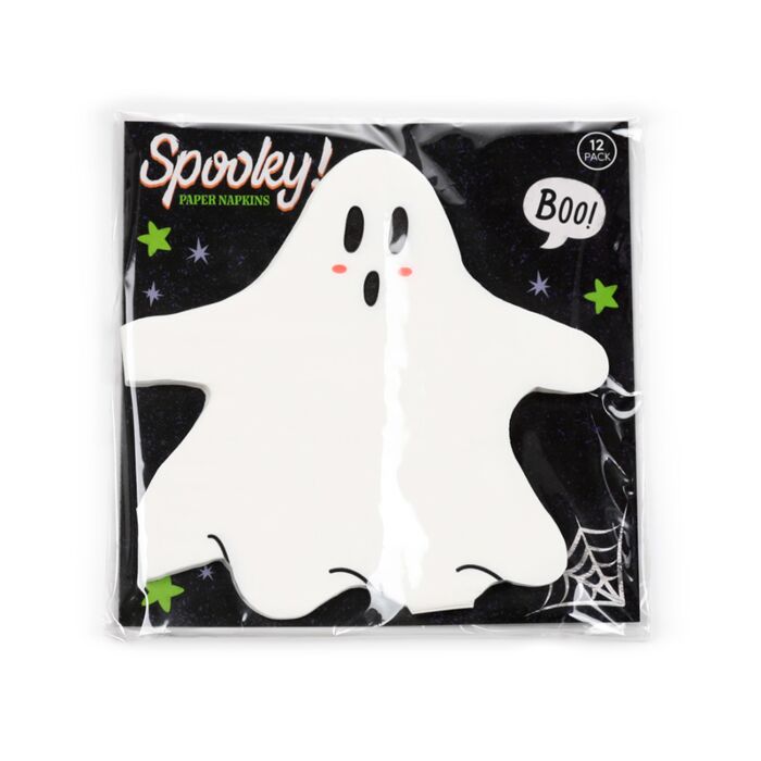 Paquete de 12 servilletas de Papel  Halloween Fantasma