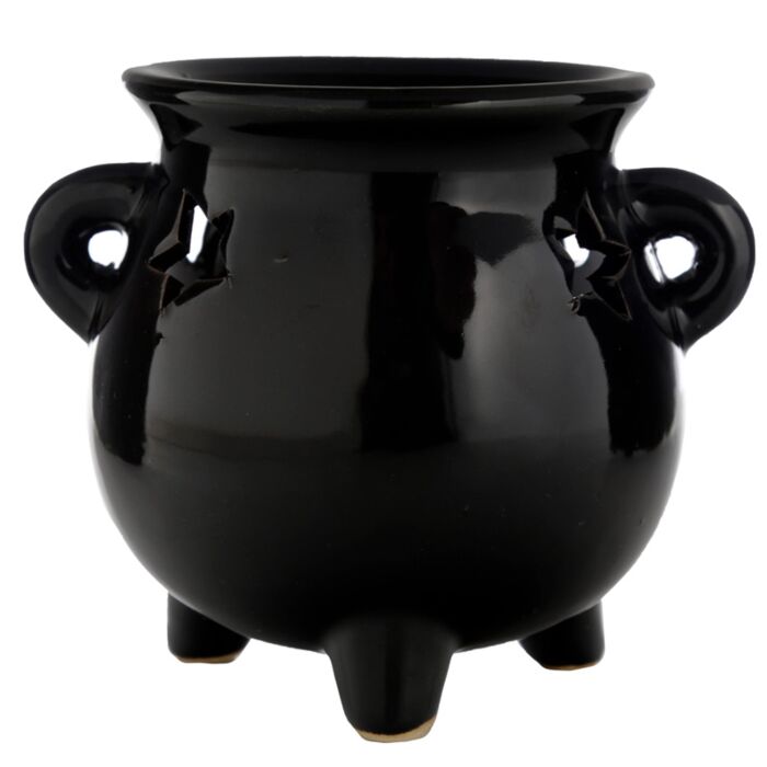 Quemador de Aceite de Cerámica Cuenco Negro Grande