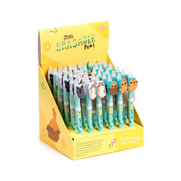 Bolígrafo Borrable Inkredible con Tope de Silicona Gatos Beans & Co