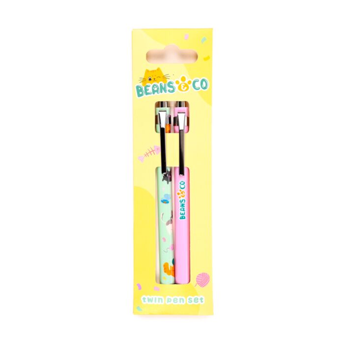 Set de 2 Bolígrafos Gatos Beans & Co