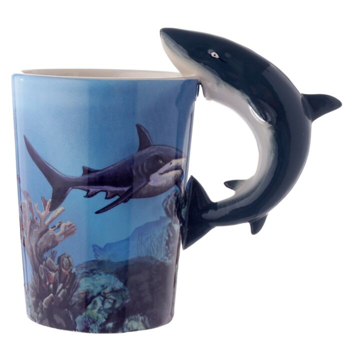 Taza de Cerámica Asa con Forma de Tiburón Lisa Parker 