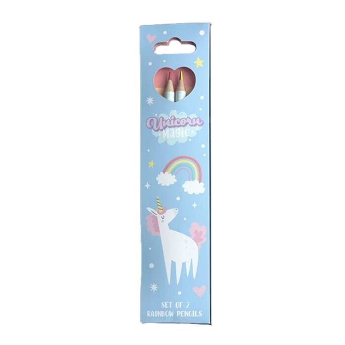 Set de 2 Lápices Arcoíris Unicornio Mágico 