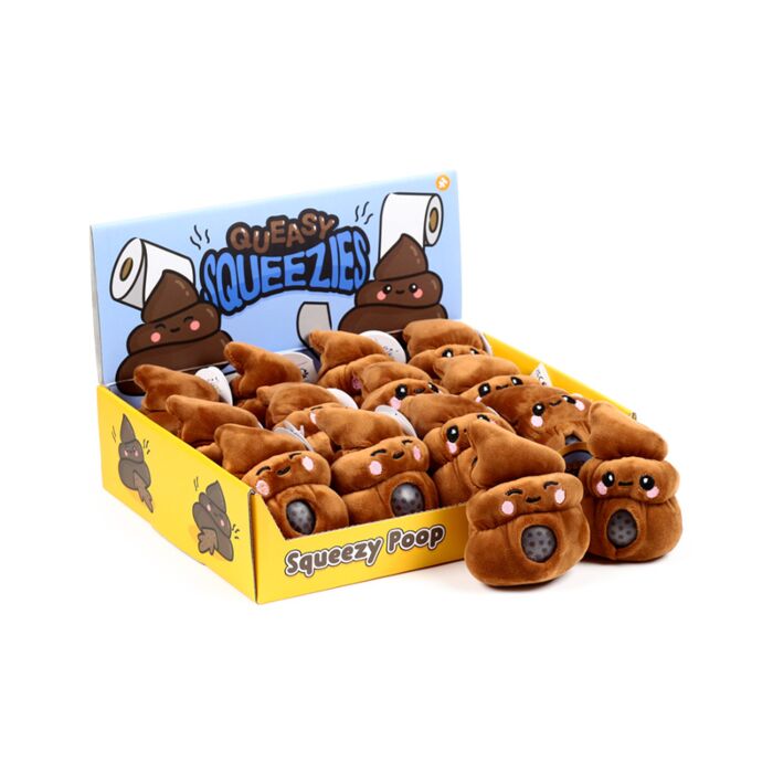 Juguete Estrujable de Peluche Queasy Squeezies Emoticono Caca 