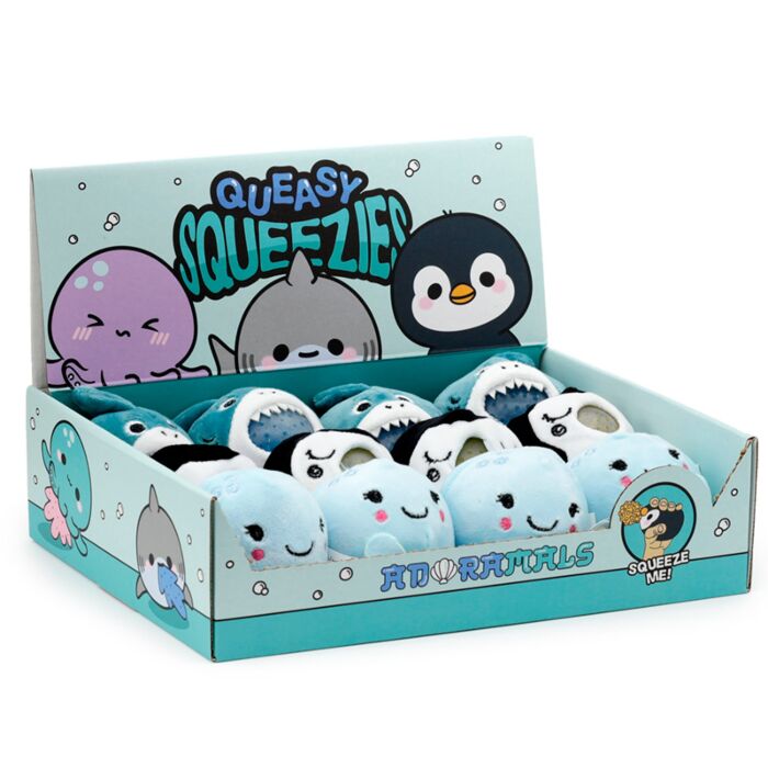 Juguete Estrujable de Peluche Queasy Squeezies Animales Marinos