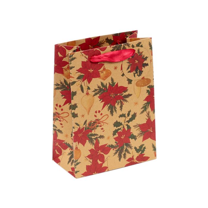 Bolsa de Regalo Navidad Botánica Mediana
