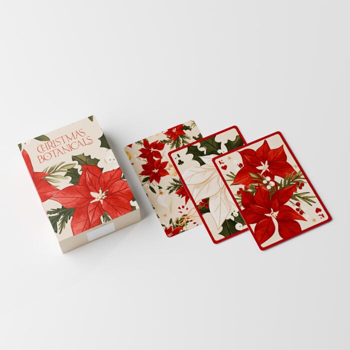 Baraja de Cartas Francesa Navidad Botánica