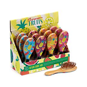 Cepillo de Pelo de Bambú Frutas de Verano