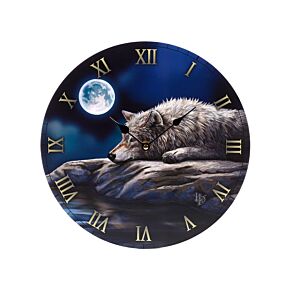 Reloj de Pared Lisa Parker Lobo Reflexión Silenciosa 