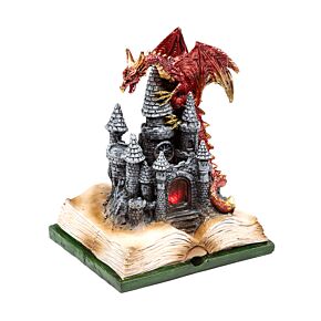 Figura de Dragón con Luz LED Dragón Fuego Leyendas Oscuras Castillo Encantado