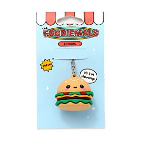 Llavero 3D de PVC Hammy La Hamburguesa Foodiemals