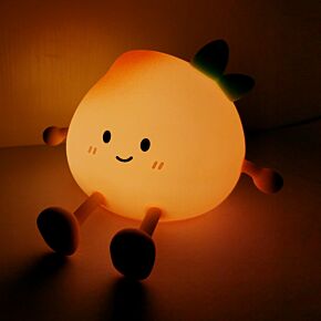 Lámpara LED Foodiemals Melocotón con Luz Nocturna y Soporte para Móvil
