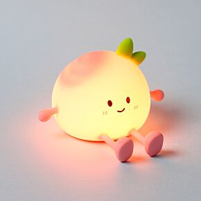 Lámpara LED Foodiemals Melocotón con Luz Nocturna y Soporte para Móvil