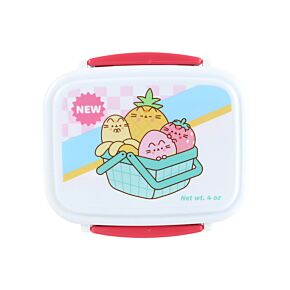 Fiambrera Táper Bento con Cierre en Click y Cubiertos Gato Pusheen Frutas