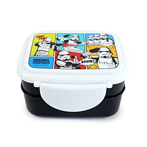 Fiambrera Táper Bento con Cierre en Click y Cubiertos Soldado Imperial Stormtrooper