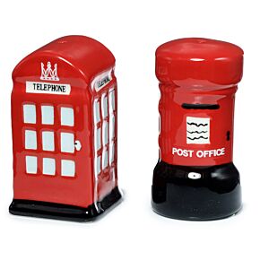 Set de Salero y Pimentero de Cerámica Cabina y Buzón Londres