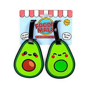 Set de 2 Etiquetas de Equipaje de PVC Aguacate Foodiemals
