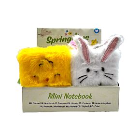Mini Bloc de Notas de Peluche Pollito y Conejito Primavera Springtime