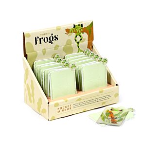 Espejo de Bolsillo con Funda Ranas Tropicales 