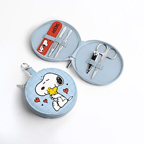 Set de Manicura Redondo de 5 Piezas Peanuts Snoopy & Woodstock  Set de Manicura Redondo de 5 Piezas Peanuts Snoopy & Woodstock