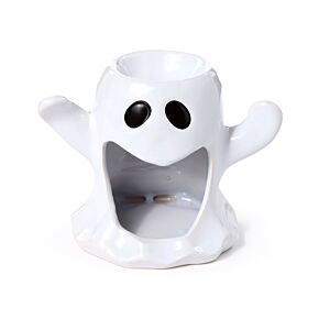 Quemador de Aceite y Cera de Cerámica con Forma de Fantasma