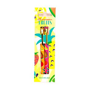 Set de 2 Bolígrafos Frutas de Verano