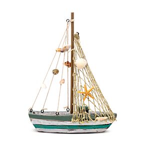 Barco de Vela con Conchas Marinas