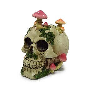 Figura Calavera con Setas y Musgo